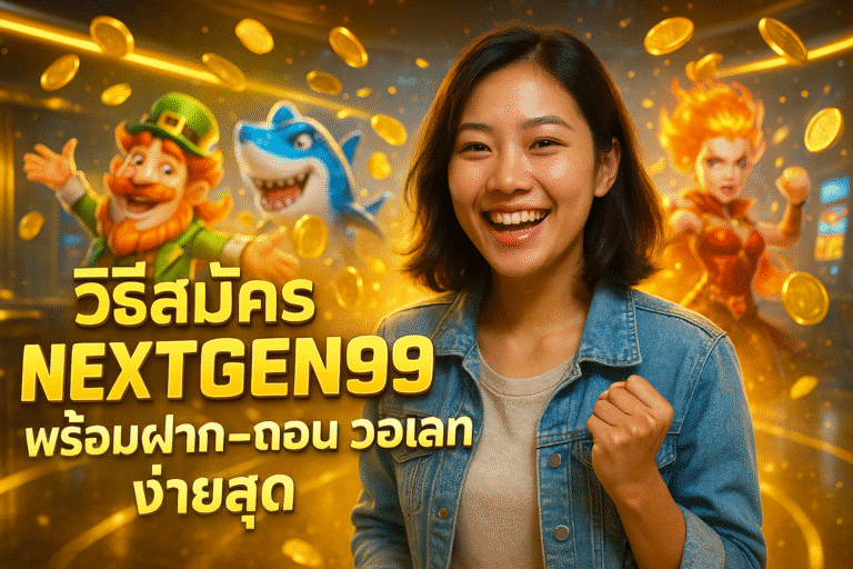 วิธีสมัคร NEXTGEN99 พร้อมฝาก-ถอน วอเลท ง่ายสุด